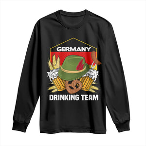 Germany Drinking Team Long Sleeve Shirt Germany Beer Festivals Oktoberfest Alpine hat Barley TS11 Black Print Your Wear
