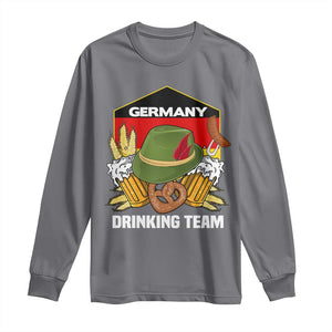 Germany Drinking Team Long Sleeve Shirt Germany Beer Festivals Oktoberfest Alpine hat Barley TS11 Charcoal Print Your Wear