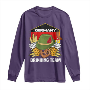 Germany Drinking Team Long Sleeve Shirt Germany Beer Festivals Oktoberfest Alpine hat Barley TS11 Purple Print Your Wear