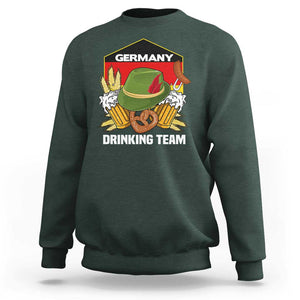 Germany Drinking Team Sweatshirt Germany Beer Festivals Oktoberfest Alpine hat Barley TS11 Dark Forest Green Print Your Wear