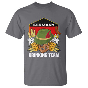 Germany Drinking Team T Shirt Germany Beer Festivals Oktoberfest Alpine hat Barley TS11 Charcoal Print Your Wear