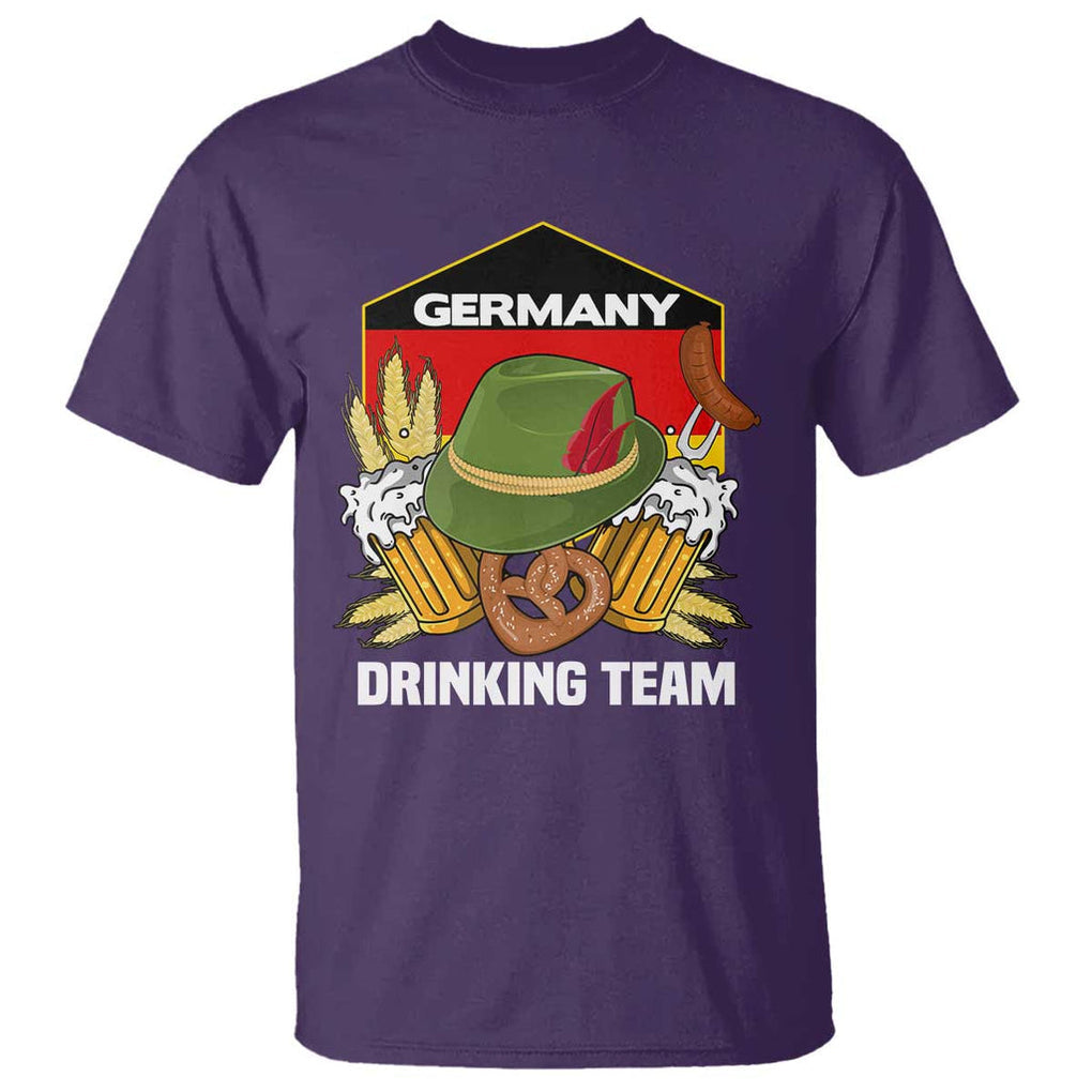 Germany Drinking Team T Shirt Germany Beer Festivals Oktoberfest Alpine hat Barley TS11 Purple Print Your Wear