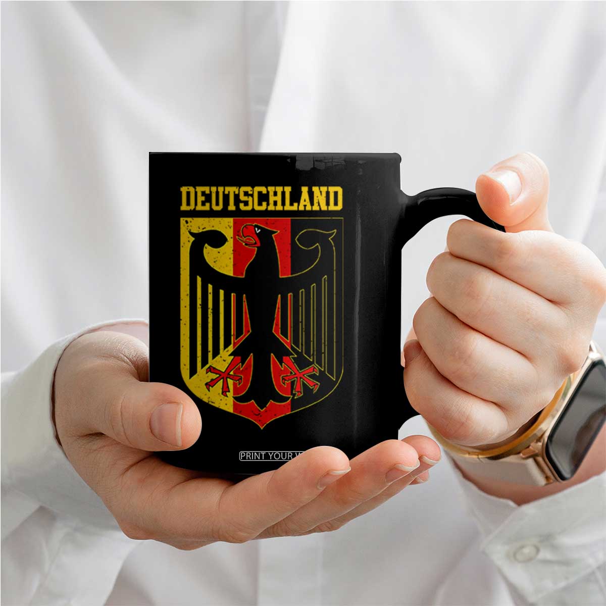 Deutschland German Pride Coffee Mug Bundesadler Coat of Arms TS11 Print Your Wear