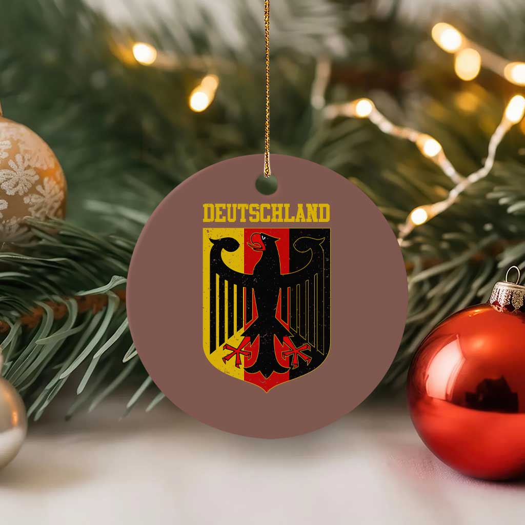 Deutschland German Pride Ceramic Ornament Bundesadler Coat of Arms TS11 1pc Mocha Print Your Wear