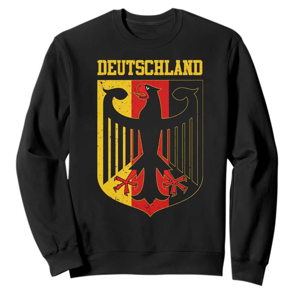 Deutschland German Pride Sweatshirt Bundesadler Coat of Arms TS11 Black Print Your Wear