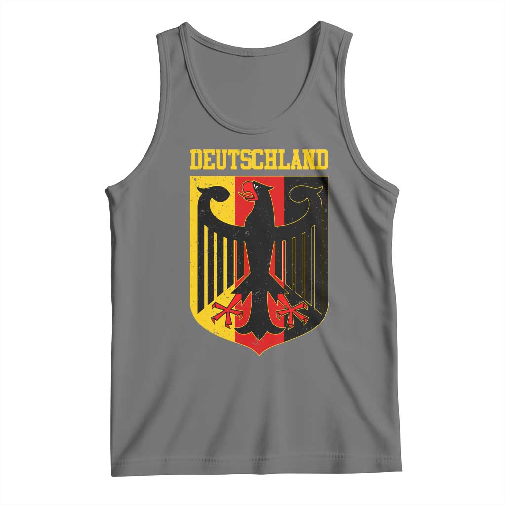 Deutschland German Pride Tank Top Bundesadler Coat of Arms TS11 Black Heather Print Your Wear