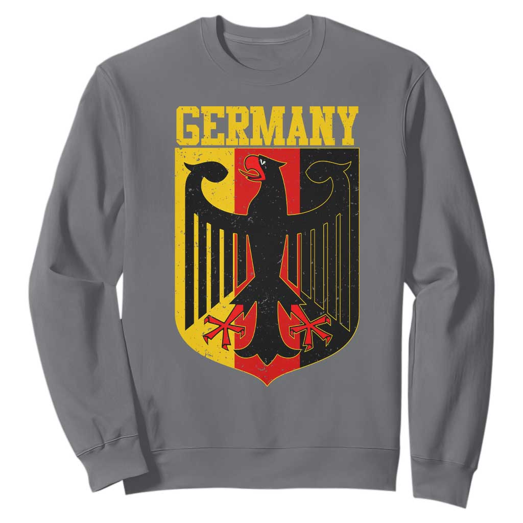 Proud Germany Sweatshirt Bundesadler Coat of Arms German Flag TS11 Charcoal Print Your Wear