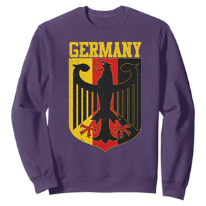 Proud Germany Sweatshirt Bundesadler Coat of Arms German Flag TS11 Purple Print Your Wear