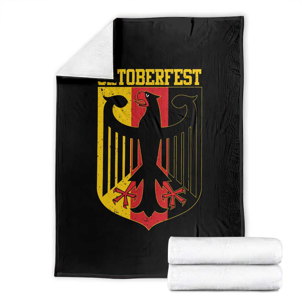 Oktoberfest Throw Blanket Bundesadler Coat of Arms German Flag TS11 Black Print Your Wear