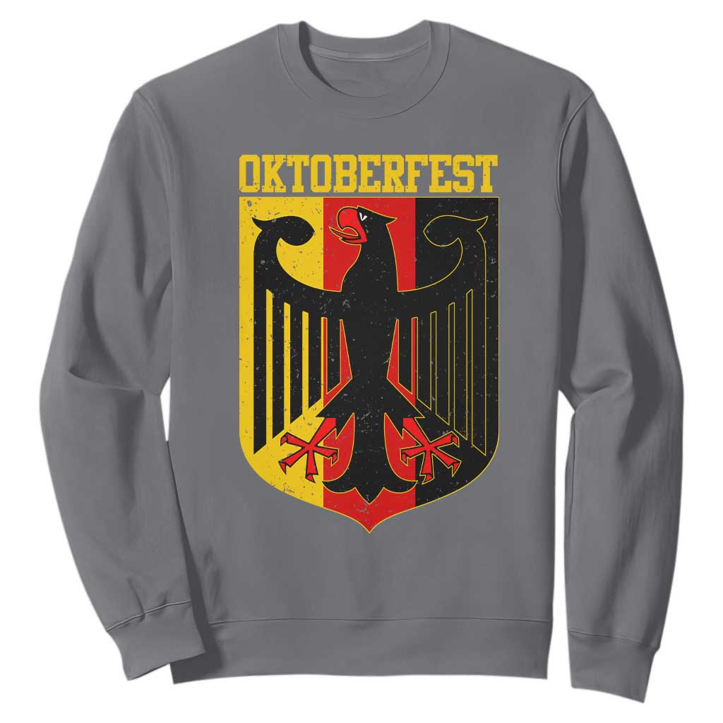 Oktoberfest Sweatshirt Bundesadler Coat of Arms German Flag TS11 Charcoal Print Your Wear
