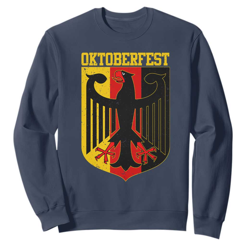 Oktoberfest Sweatshirt Bundesadler Coat of Arms German Flag TS11 Navy Print Your Wear