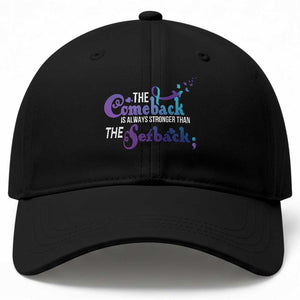 Suicide Prevention Awareness Baseball Cap The Comeback Is Always Stronger Than The Setback Semicolon TS11 Print Your Wear