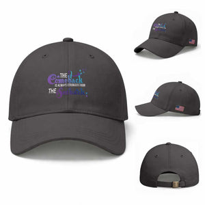 Suicide Prevention Awareness Baseball Cap The Comeback Is Always Stronger Than The Setback Semicolon TS11 Baseball Cap Universal Fit Dark Gray Print Your Wear