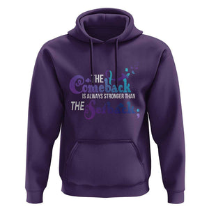 Suicide Prevention Awareness Hoodie The Comeback Is Always Stronger Than The Setback Semicolon TS11 Purple Print Your Wear