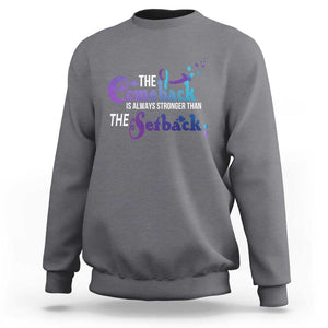 Suicide Prevention Awareness Sweatshirt The Comeback Is Always Stronger Than The Setback Semicolon TS11 Charcoal Print Your Wear