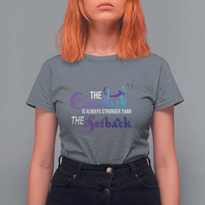 Suicide Prevention Awareness T Shirt For Women The Comeback Is Always Stronger Than The Setback Semicolon TS11 Charcoal Print Your Wear