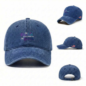Suicide Prevention Awareness Washed Cotton Baseball Cap The Comeback Is Always Stronger Than The Setback Semicolon TS11 Washed Cap Universal Fit Royal Blue Print Your Wear