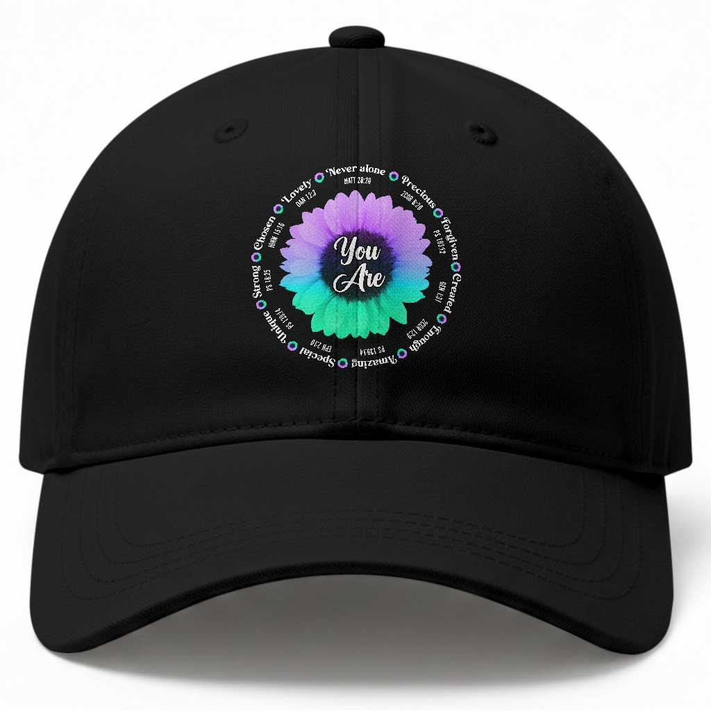 Suicide Prevention Awareness Baseball Cap You Are Never Alone Enough Amazing Special Strong Lovely Sunflower TS11 Print Your Wear