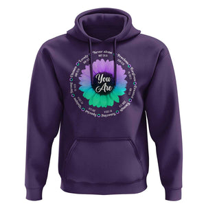 Suicide Prevention Awareness Hoodie You Are Never Alone Enough Amazing Special Strong Lovely Sunflower TS11 Purple Print Your Wear