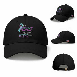 Suicide Prevention Awareness Baseball Cap The Comeback Is Always Stronger Than The Setback Heartbeat TS11 Baseball Cap Universal Fit Black Print Your Wear