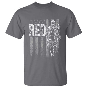 RED Friday T Shirt Remember Everyone Deployed American Flag Military Patriotic Veteran TS11 Charcoal Print Your Wear