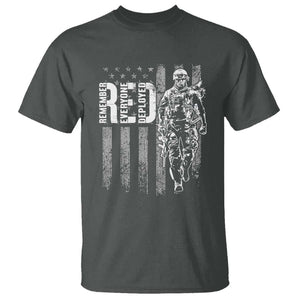 RED Friday T Shirt Remember Everyone Deployed American Flag Military Patriotic Veteran TS11 Dark Heather Print Your Wear