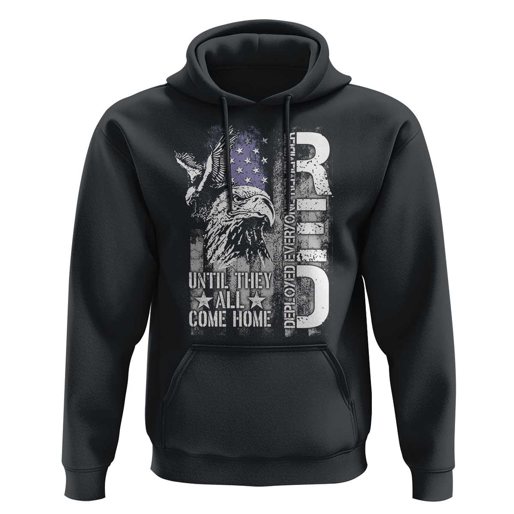 RED Friday Hoodie Remember Everyone Deployed Until They All Come Home Military Eagle USA Flag TS11 Black Print Your Wear