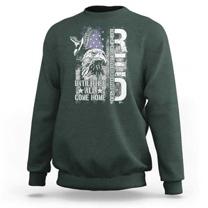 RED Friday Sweatshirt Remember Everyone Deployed Until They All Come Home Military Eagle USA Flag TS11 Dark Forest Green Print Your Wear