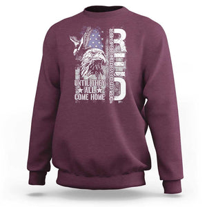 RED Friday Sweatshirt Remember Everyone Deployed Until They All Come Home Military Eagle USA Flag TS11 Maroon Print Your Wear