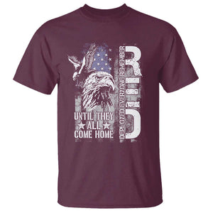 RED Friday T Shirt Remember Everyone Deployed Until They All Come Home Military Eagle USA Flag TS11 Maroon Print Your Wear