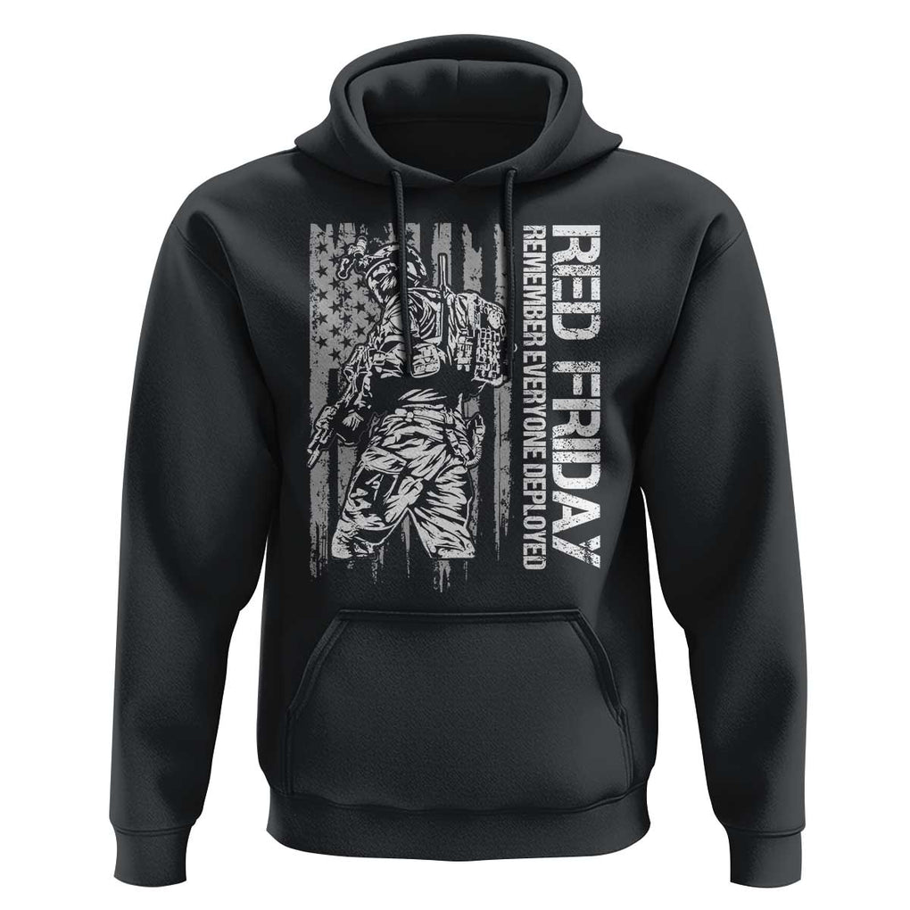 RED Friday Hoodie Remember Everyone Deployed Military American Flag TS11 Black Print Your Wear