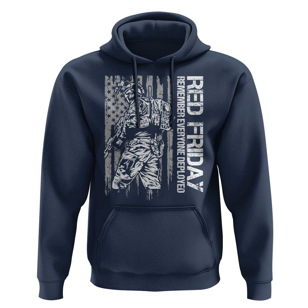 RED Friday Hoodie Remember Everyone Deployed Military American Flag TS11 Navy Print Your Wear