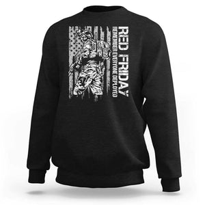 RED Friday Sweatshirt Remember Everyone Deployed Military American Flag TS11 Black Print Your Wear