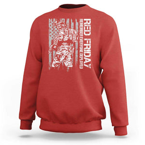 RED Friday Sweatshirt Remember Everyone Deployed Military American Flag TS11 Red Print Your Wear