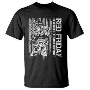 RED Friday T Shirt Remember Everyone Deployed Military American Flag TS11 Black Print Your Wear