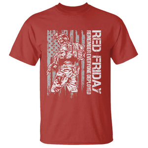 RED Friday T Shirt Remember Everyone Deployed Military American Flag TS11 Red Print Your Wear