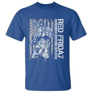 RED Friday T Shirt Remember Everyone Deployed Military American Flag TS11 Royal Blue Print Your Wear