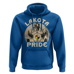 Native American Hoodie Lakota Pride Medicine Wheel Cow Skull TS11 Royal Blue Print Your Wear