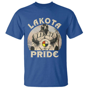 Native American T Shirt Lakota Pride Medicine Wheel Cow Skull TS11 Royal Blue Print Your Wear