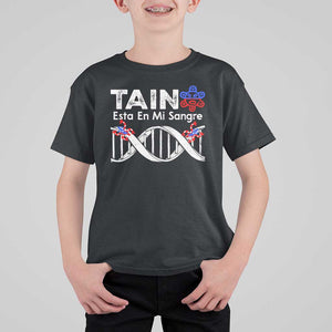 Boricua T Shirt For Kid Taino Esta En Mi Sangre Frog Puerto TS11 Black Print Your Wear