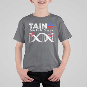 Boricua T Shirt For Kid Taino Esta En Mi Sangre Frog Puerto TS11 Charcoal Print Your Wear