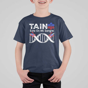 Boricua T Shirt For Kid Taino Esta En Mi Sangre Frog Puerto TS11 Navy Print Your Wear