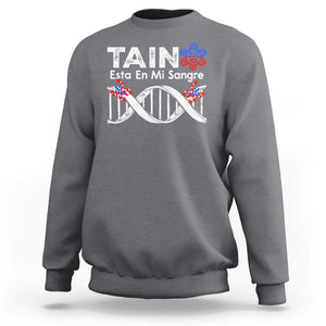 Boricua Sweatshirt Taino Esta En Mi Sangre Frog Puerto TS11 Charcoal Print Your Wear