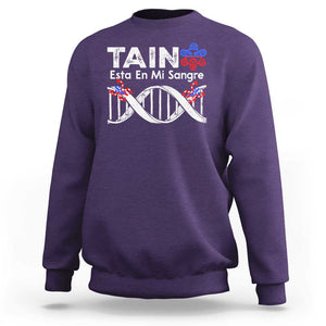 Boricua Sweatshirt Taino Esta En Mi Sangre Frog Puerto TS11 Purple Print Your Wear