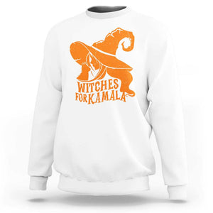 Harris Supporter 2024 Sweatshirt Witches For Kamala Cat Witch Hat TS11 White Print Your Wear