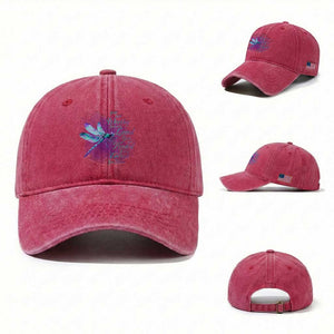 Suicide Prevention Awareness Washed Cotton Baseball Cap You Are Worthy Loved Needed Enough Dragonfly TS11 Washed Cap Universal Fit Red Print Your Wear