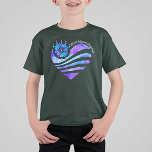 Suicide Prevention Awareness T Shirt For Kid Don't Let Your Story End Heart Semicolon Sunflower TS11 Dark Forest Green Print Your Wear