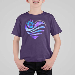 Suicide Prevention Awareness T Shirt For Kid Don't Let Your Story End Heart Semicolon Sunflower TS11 Purple Print Your Wear