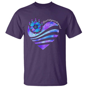 Suicide Prevention Awareness T Shirt Don't Let Your Story End Heart Semicolon Sunflower TS11 Purple Print Your Wear