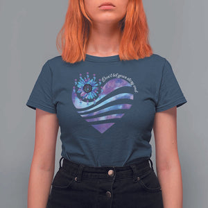 Suicide Prevention Awareness T Shirt For Women Don't Let Your Story End Heart Semicolon Sunflower TS11 Navy Print Your Wear